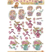 CD10196 Yvonne Creations - vogels met bloemen